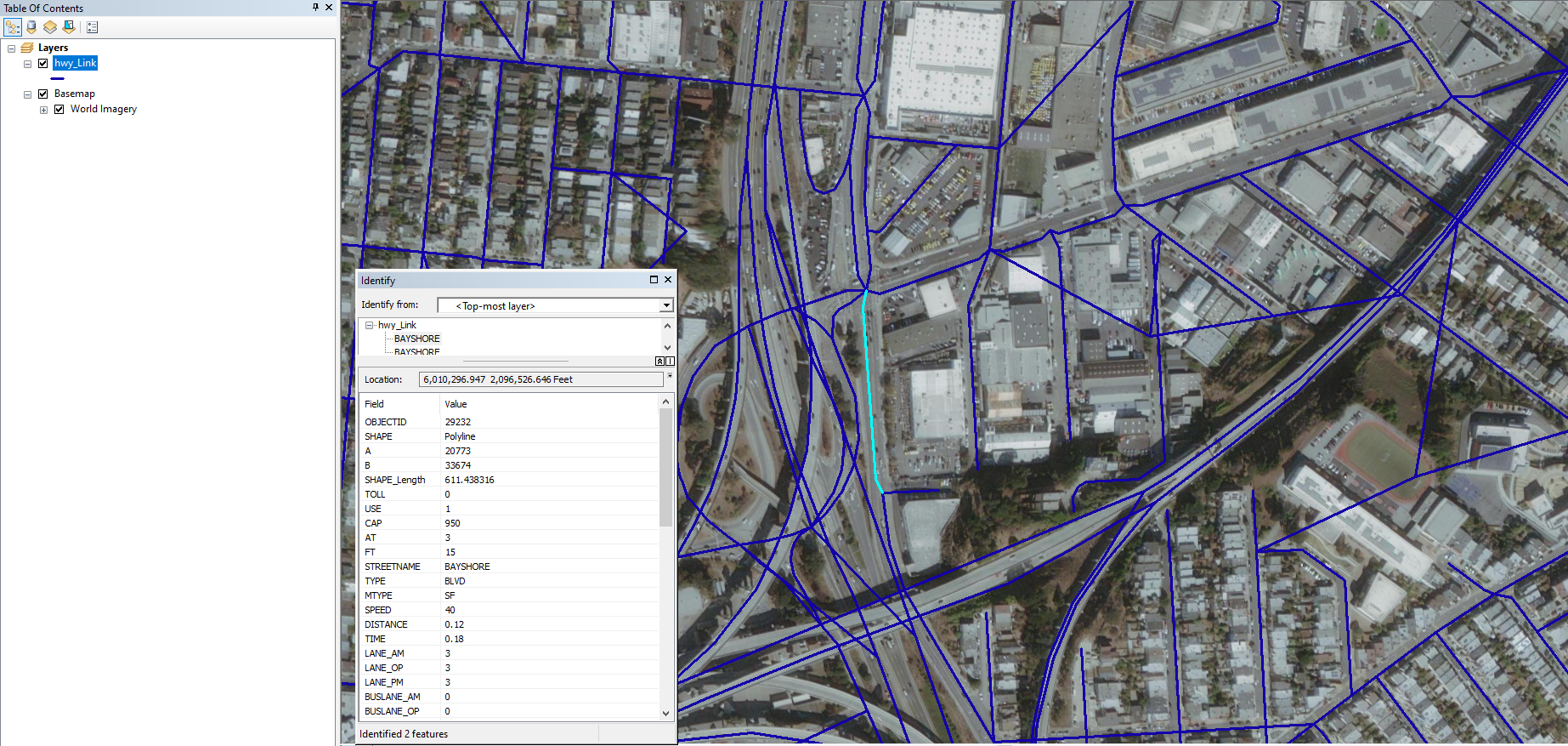 Sample Highway Network Link